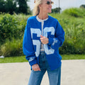 Custom #1 Fan™ Gameday Cardigan Graphic - Adult & Kids T-Shirts, Sweatshirts & Hoodies apparel design preview 1