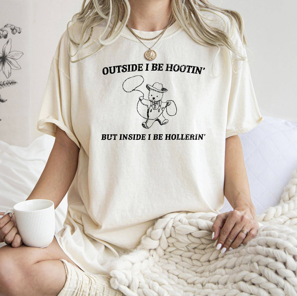 Hootin Hollerin, Bear, Meme, Aesthetic, Funny, - Adult & Kids T-Shirts, Sweatshirts & Hoodies apparel design preview 1