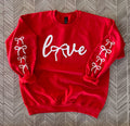 Love Bow Sleeve On Gildan Red - Adult & Kids T-Shirts, Sweatshirts & Hoodies apparel design preview 1