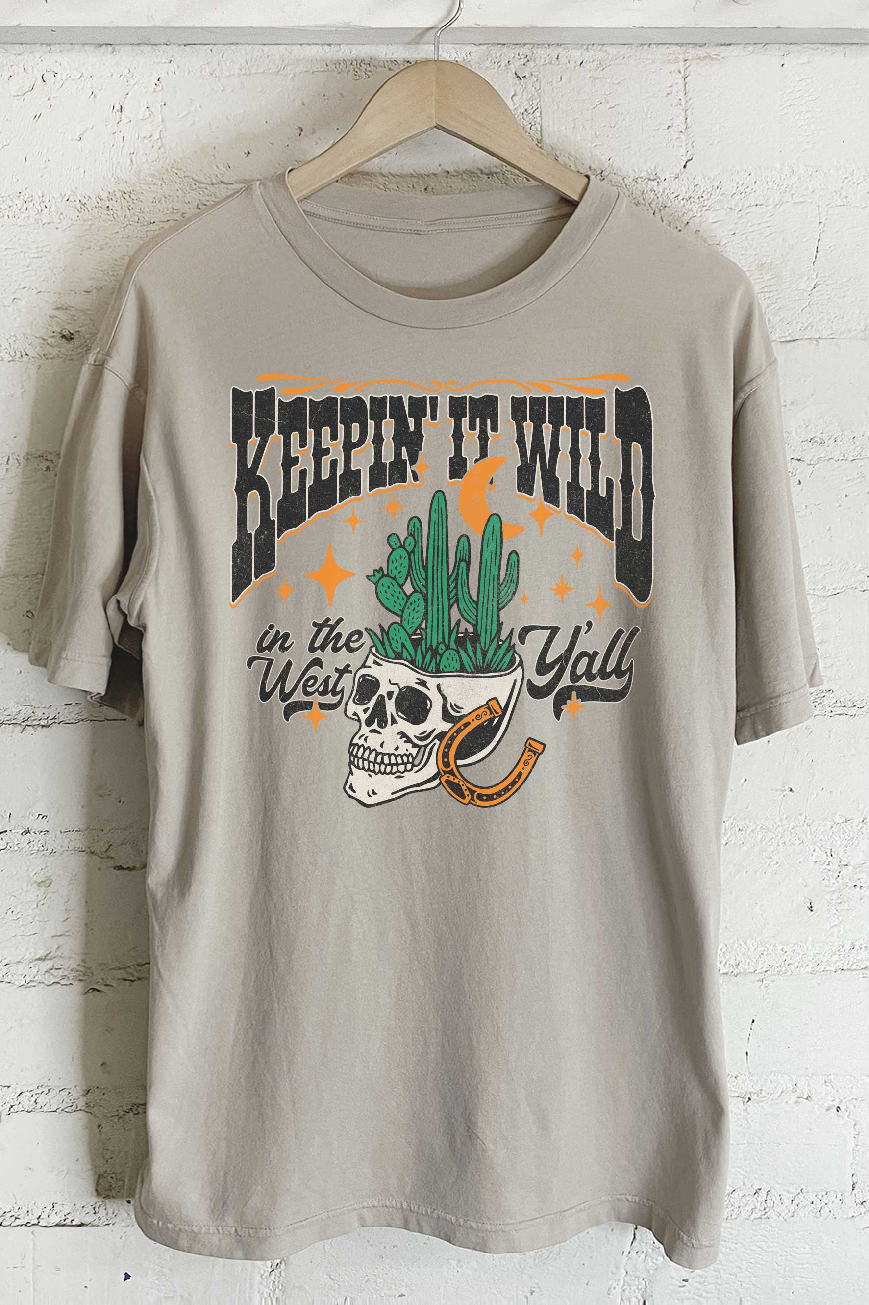 Keepin' It Wild in the West Y'all Oversize Graphic - Adult & Kids T-Shirts, Sweatshirts & Hoodies apparel design preview 1