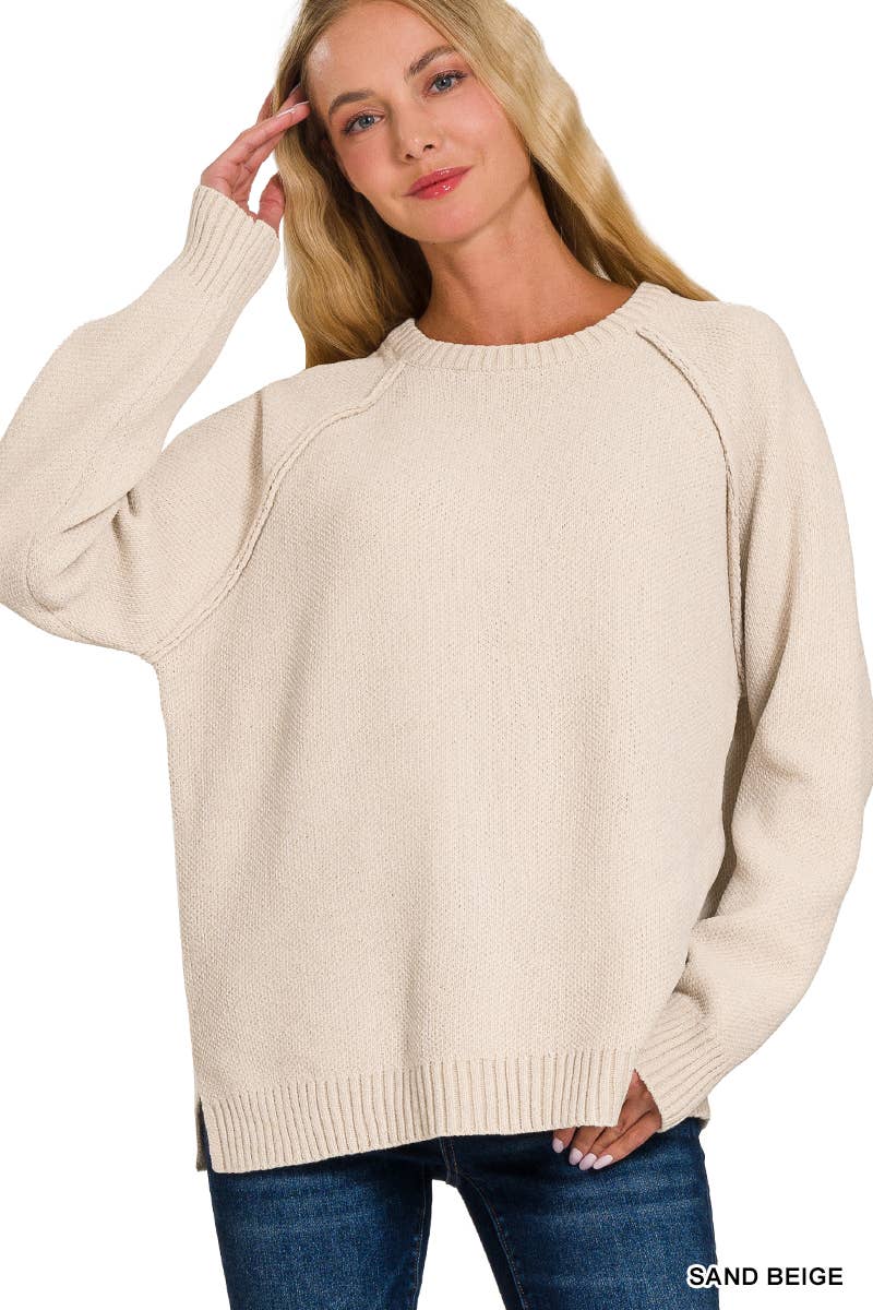 SI-25283 Round Neck Raglan Sweater - Adult & Kids T-Shirts, Sweatshirts & Hoodies apparel design preview 1