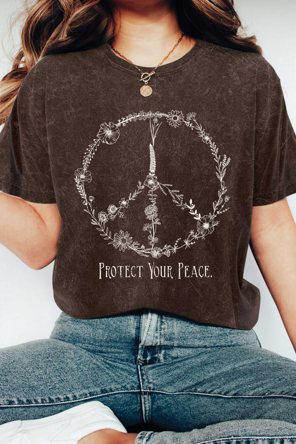 Peace Floral - Adult & Kids T-Shirts, Sweatshirts & Hoodies apparel design preview 1