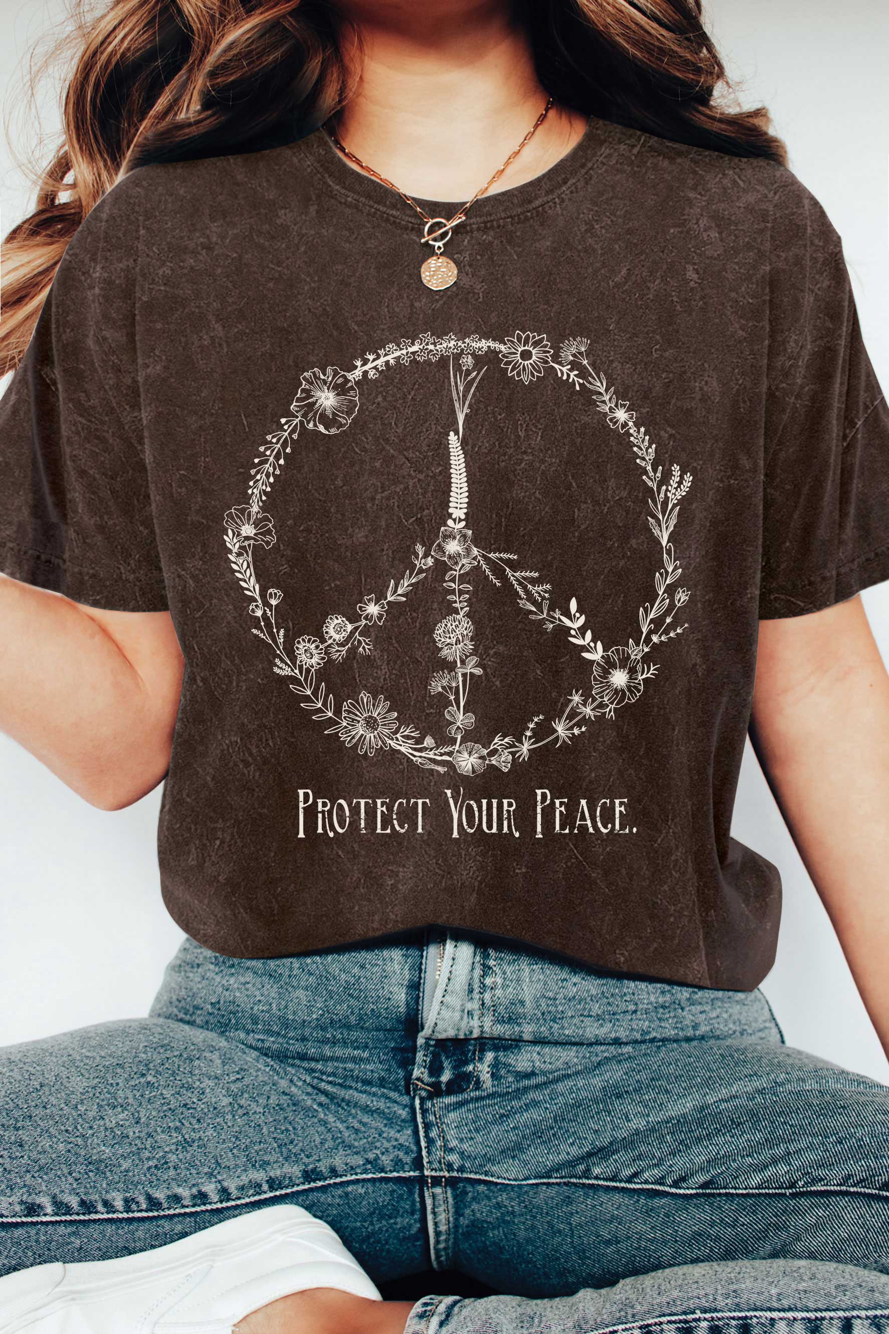Peace Floral - Adult & Kids T-Shirts, Sweatshirts & Hoodies apparel design preview 1