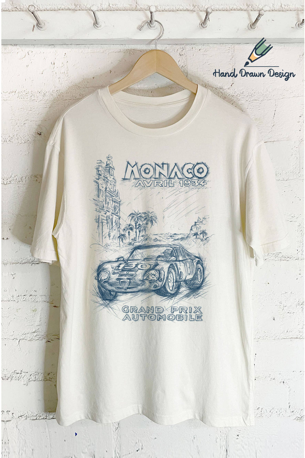 Monaco Grand Prix- Hand Drawn Design (Oversized - Adult & Kids T-Shirts, Sweatshirts & Hoodies apparel design preview 1