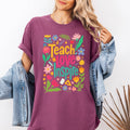 Teach Love Inspire, Floral Boho, First Day of School - Adult & Kids T-Shirts, Sweatshirts & Hoodies apparel design preview 1