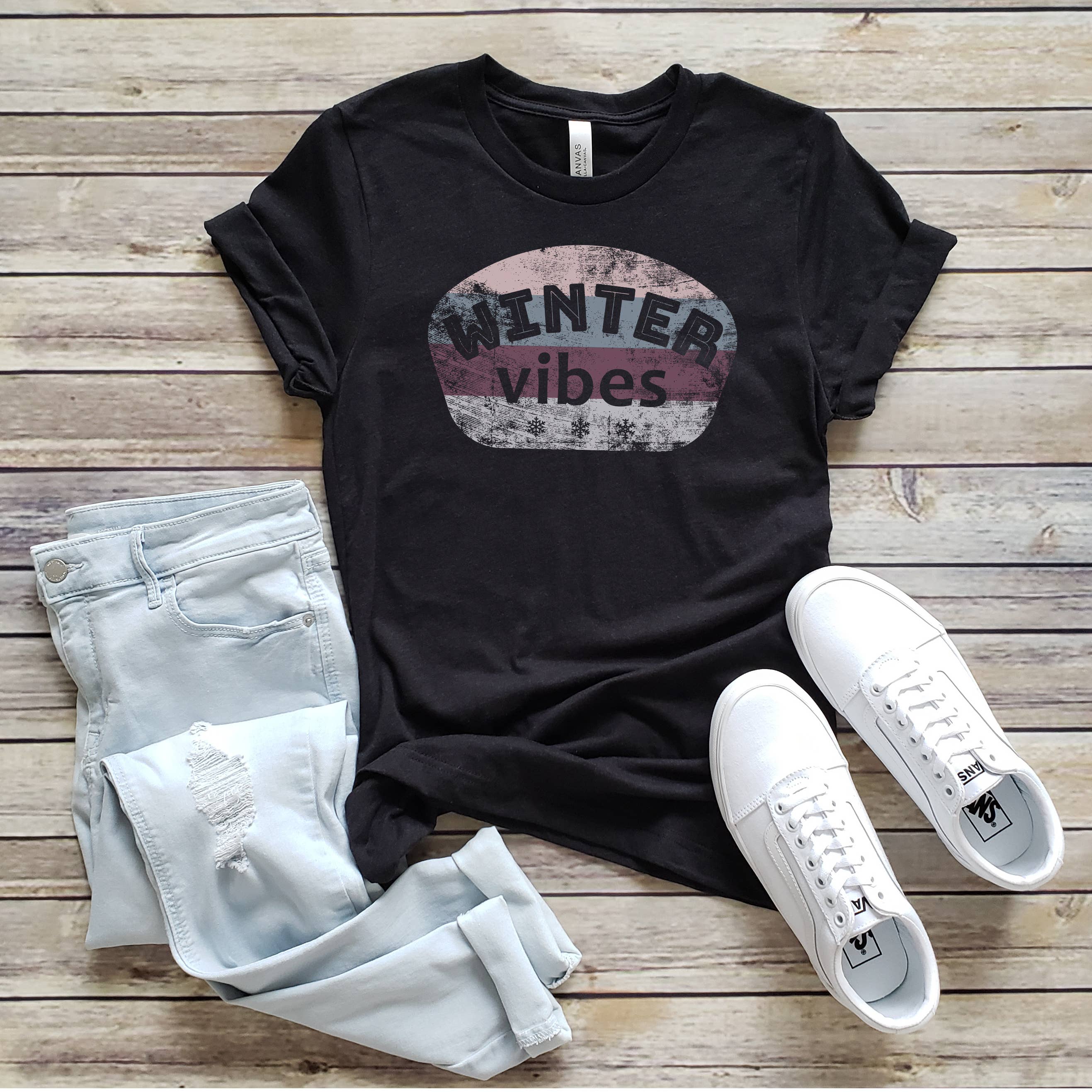 Winter Vibes Seasons Sizes XS-2XL - Adult & Kids T-Shirts, Sweatshirts & Hoodies apparel design preview 1