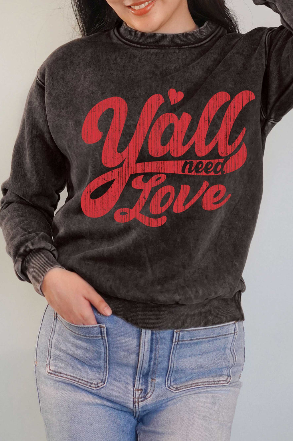 Yall Need Love Graphic Mineral Brushed - Adult & Kids T-Shirts, Sweatshirts & Hoodies apparel design preview 1