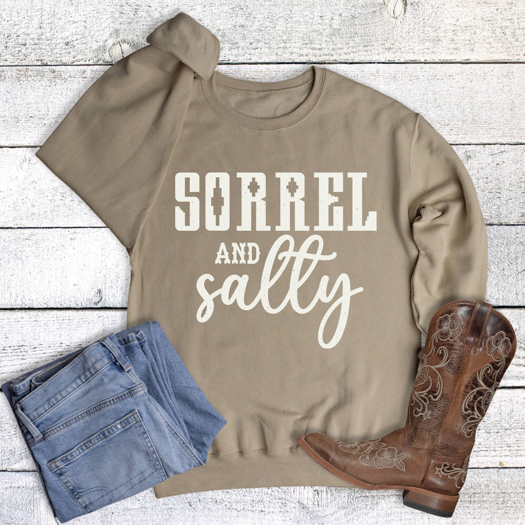 Western Sorrel and Salty - Adult & Kids T-Shirts, Sweatshirts & Hoodies apparel design preview 1