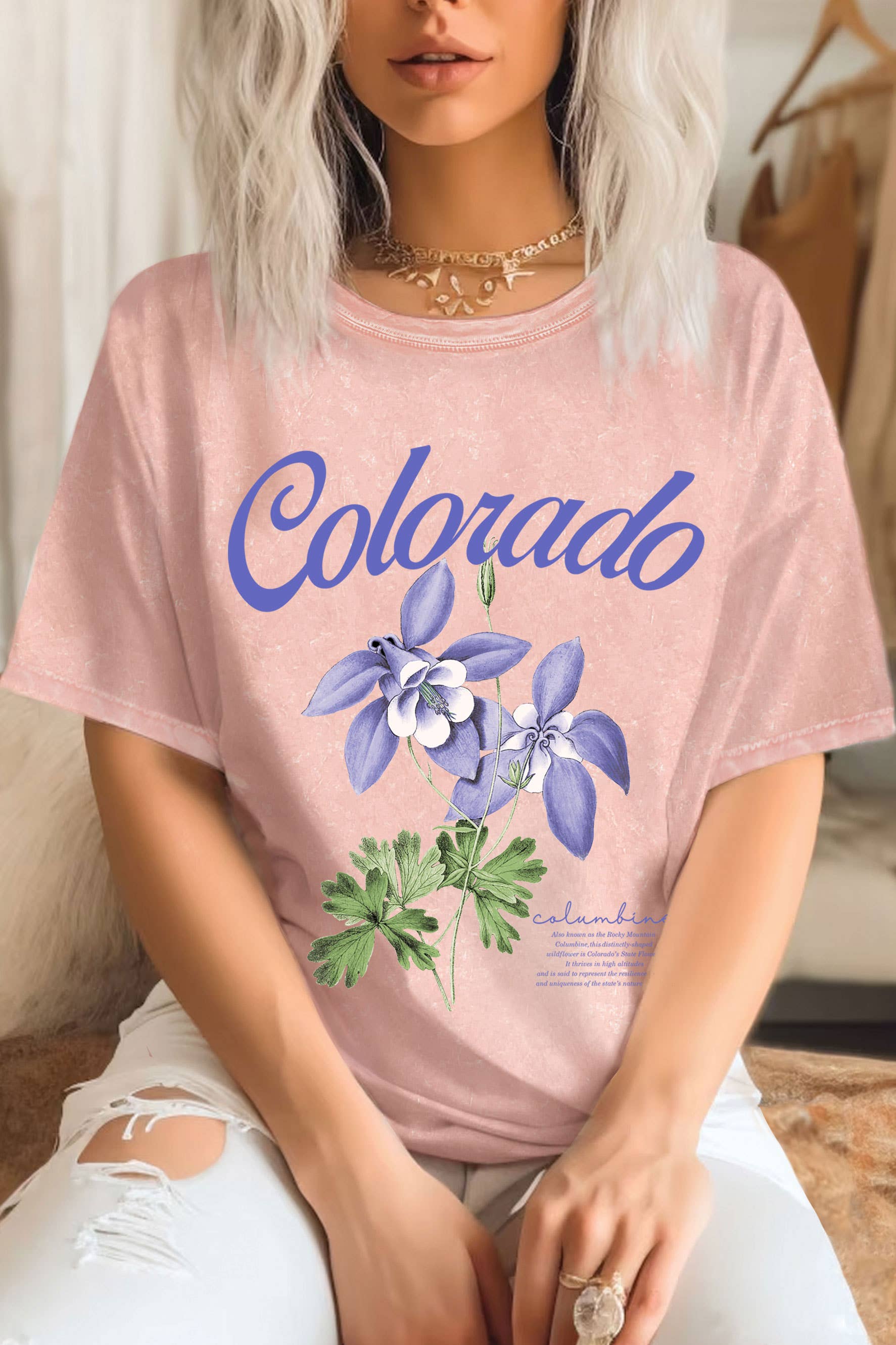 Colrado Columbine Mineral Graphic - Adult & Kids T-Shirts, Sweatshirts & Hoodies apparel design preview 1