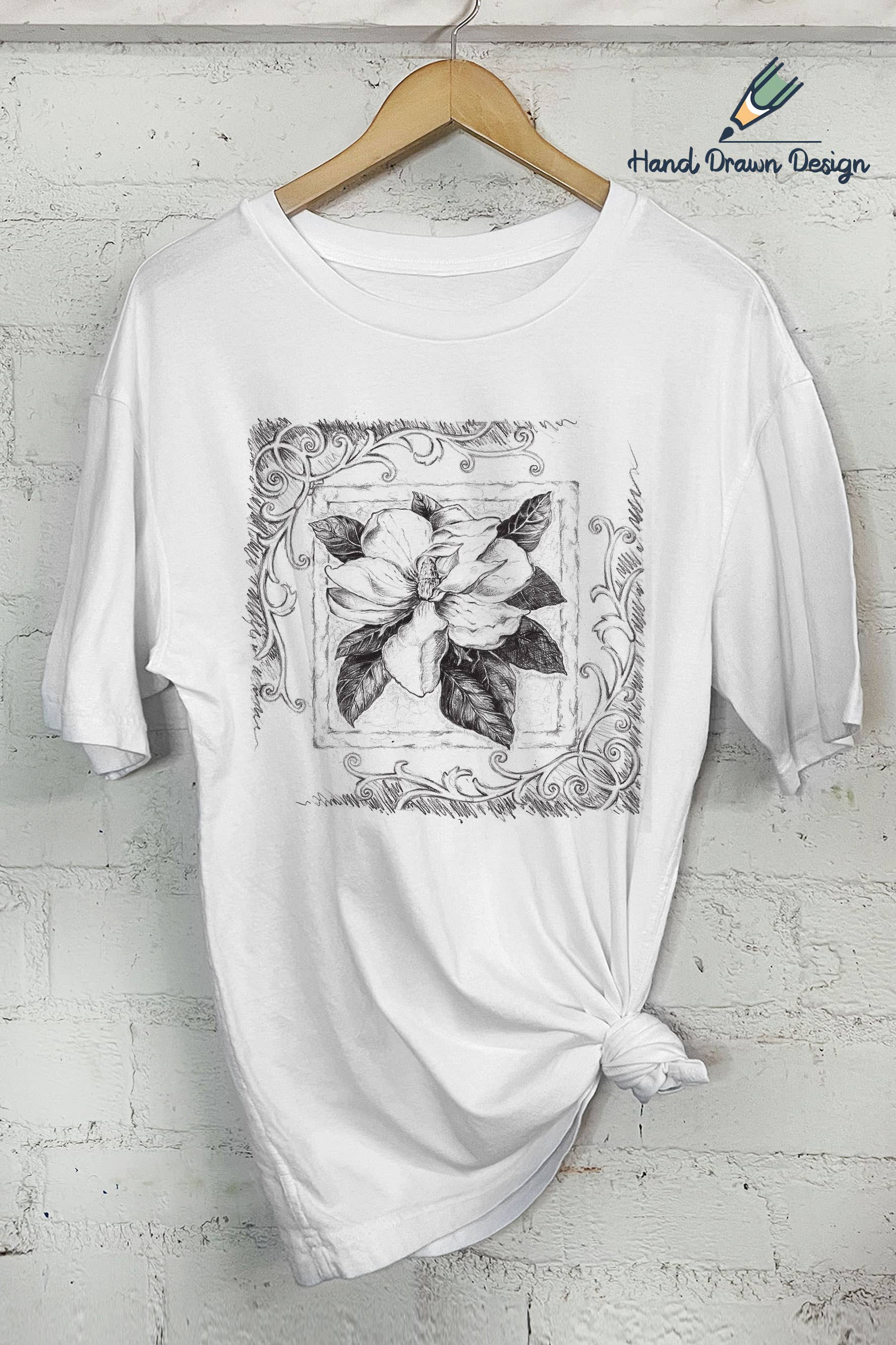 Flower-Hand Drawn (Oversized - Adult & Kids T-Shirts, Sweatshirts & Hoodies apparel design preview 1