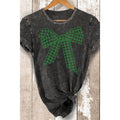 Green Bow Mineral Washed T - Adult & Kids T-Shirts, Sweatshirts & Hoodies apparel design preview 1
