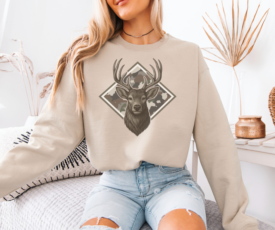 Deer Head - Adult & Kids T-Shirts, Sweatshirts & Hoodies apparel design preview 1
