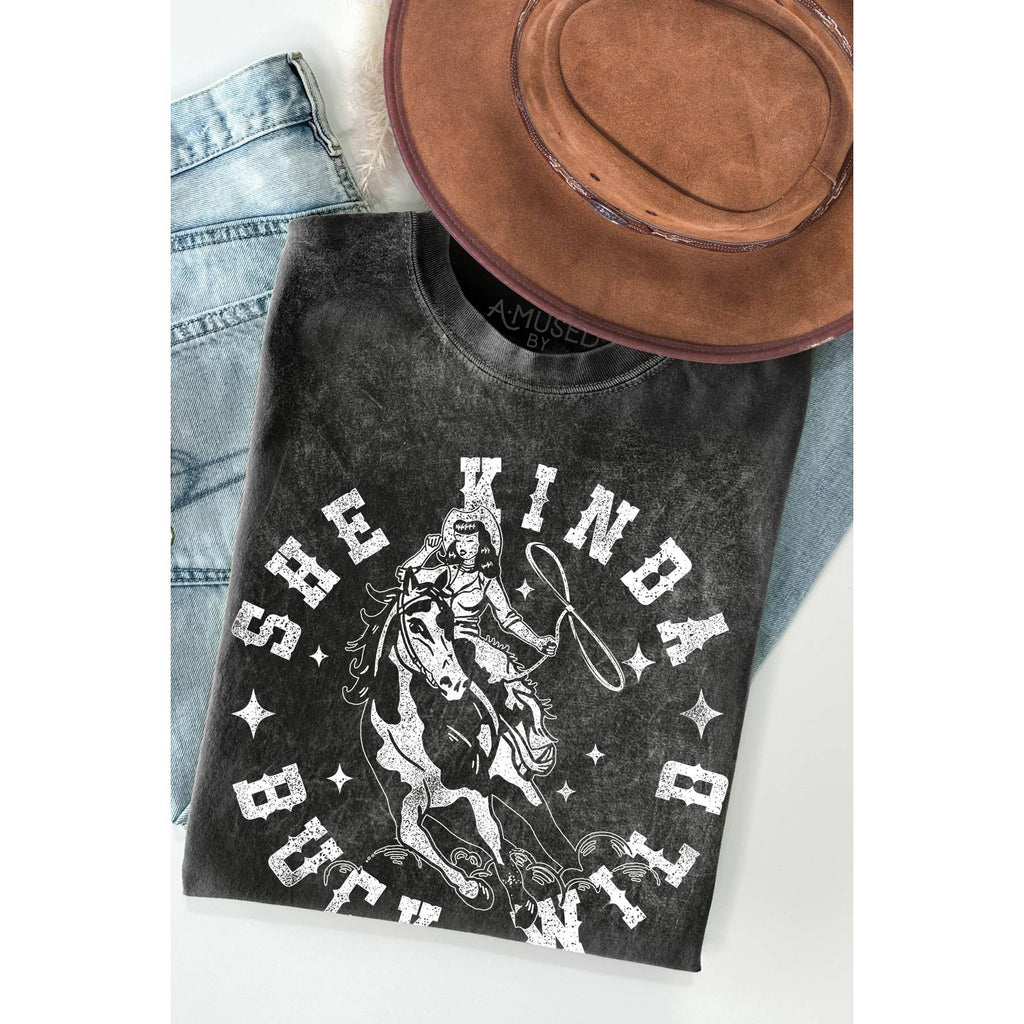 She Kinda Wild Mineral Wash - Adult & Kids T-Shirts, Sweatshirts & Hoodies apparel design preview 1