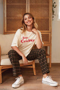 Hey Cowboy Mineral Washed Graphic Top - Adult & Kids T-Shirts, Sweatshirts & Hoodies apparel design preview 1