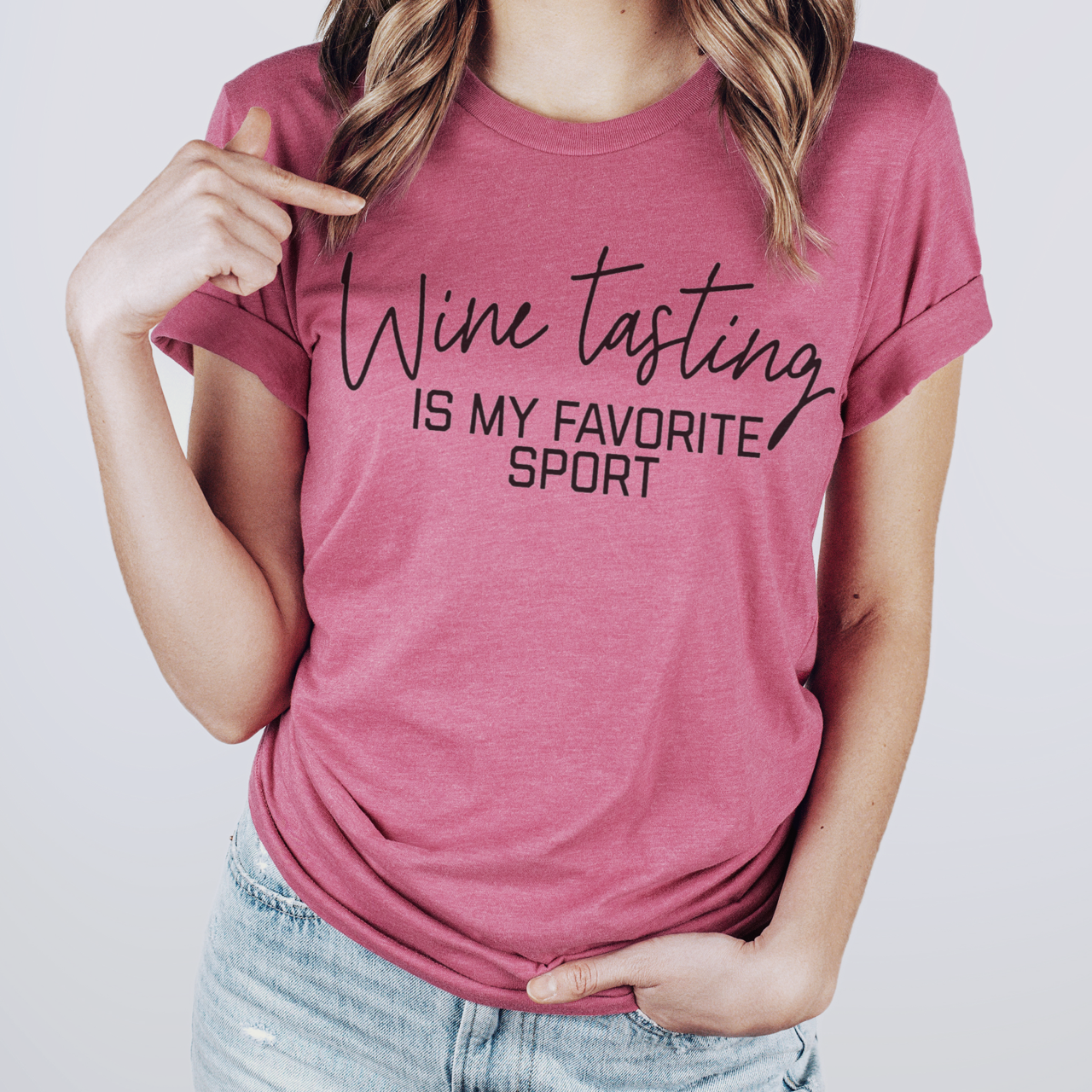Wine Tasting Is My Favorite Sport - Adult & Kids T-Shirts, Sweatshirts & Hoodies apparel design preview 1