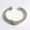 Two Tone Cross Braided Pave Cz Cuff Bracelet - Adult & Kids T-Shirts, Sweatshirts & Hoodies apparel design preview 1