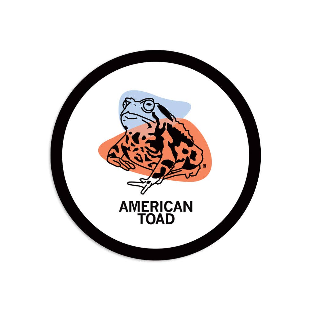 American Toad Circle Sticker - Adult & Kids T-Shirts, Sweatshirts & Hoodies apparel design preview 1