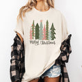Merry Christmas Trees, Festive, Winter, Snow, Xmas - Adult & Kids T-Shirts, Sweatshirts & Hoodies apparel design preview 1
