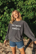 Salt Water and Sunsets Thermal Vintage - Adult & Kids T-Shirts, Sweatshirts & Hoodies apparel design preview 1