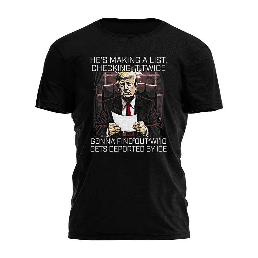 He's Makin' A List Checkin It Twice 3527 - Adult & Kids T-Shirts, Sweatshirts & Hoodies apparel design preview 1