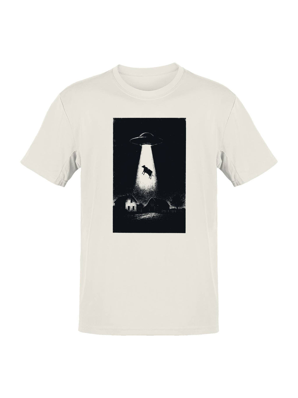 Ufo Abduction: Cow in Spotlight Men's - Adult & Kids T-Shirts, Sweatshirts & Hoodies apparel design preview 1