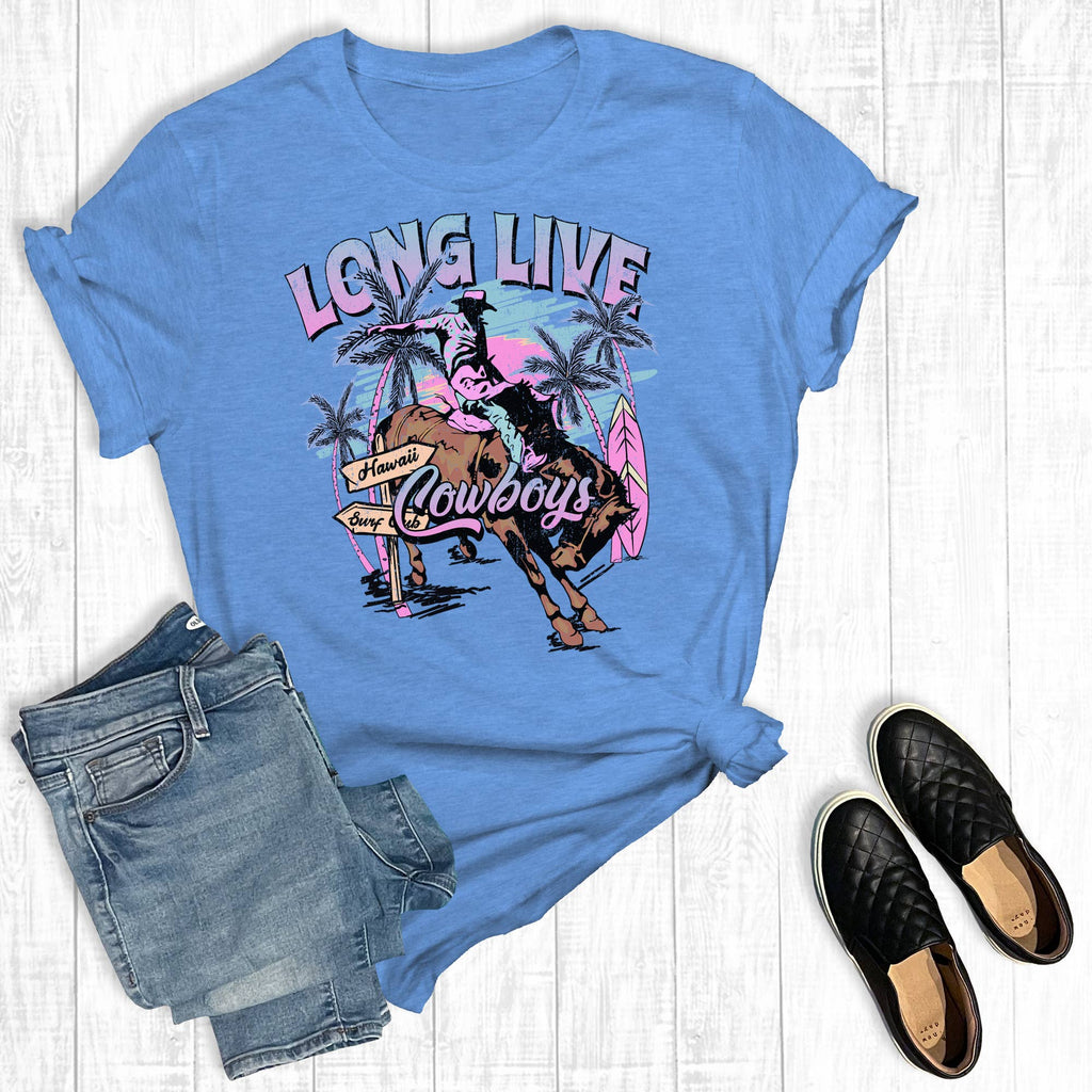 Western Summer Vacation Long Live Cowboys Graphic - Adult & Kids T-Shirts, Sweatshirts & Hoodies apparel design preview 1