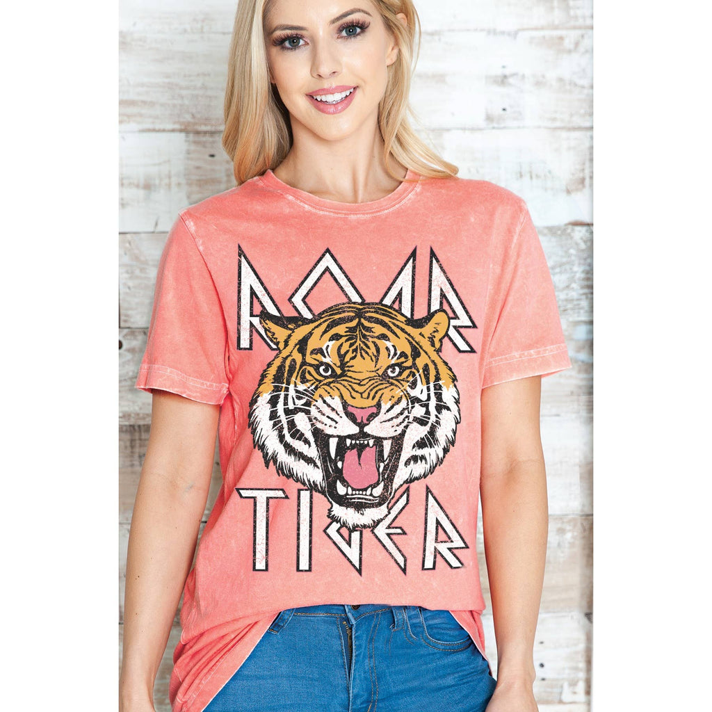 Roar Tiger- Vintage Mineral Wash - Adult & Kids T-Shirts, Sweatshirts & Hoodies apparel design preview 1