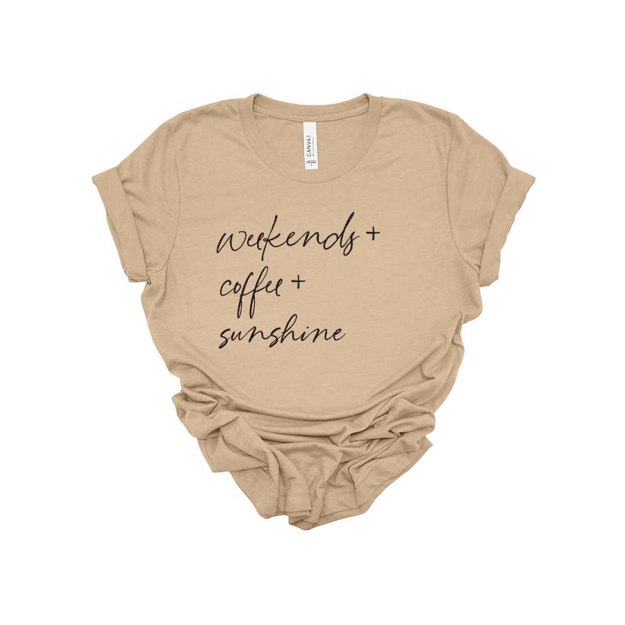 Weekends Coffee Sunshine - Adult & Kids T-Shirts, Sweatshirts & Hoodies apparel design preview 1