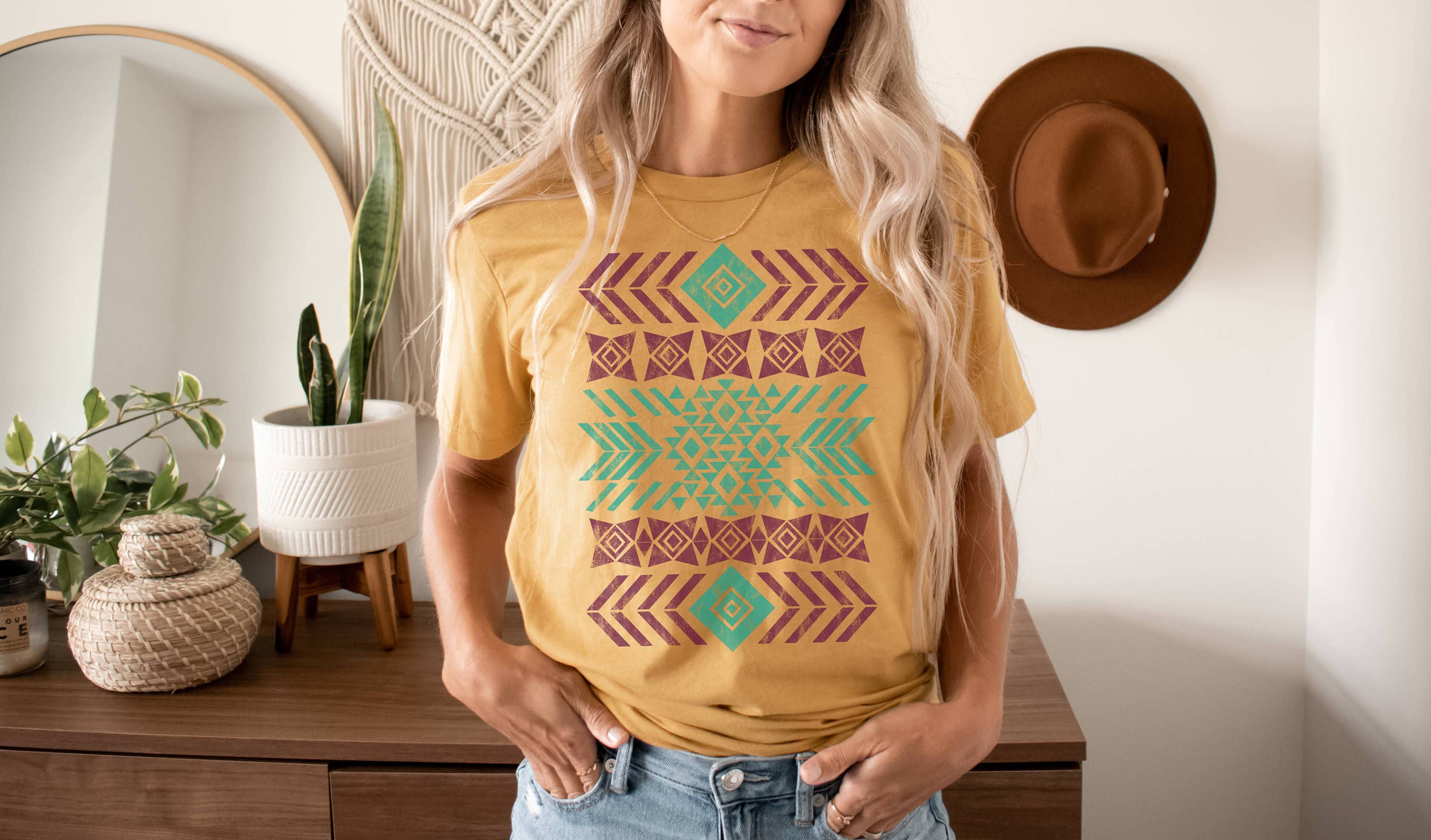 Aztec Pattern Graphic Western - Adult & Kids T-Shirts, Sweatshirts & Hoodies apparel design preview 1