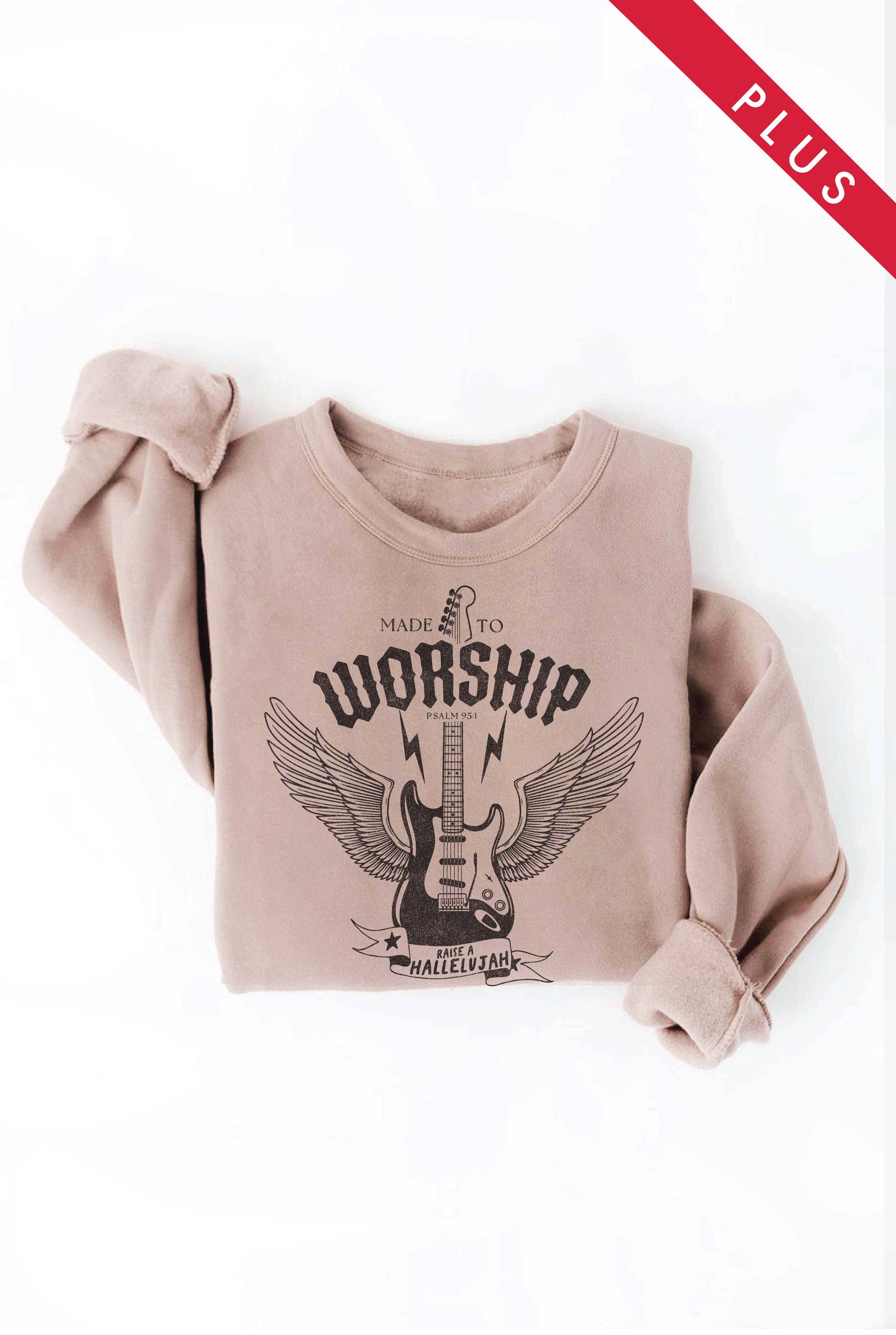Made To Worship Psalm 95:1 Plus Graphic - Adult & Kids T-Shirts, Sweatshirts & Hoodies apparel design preview 1