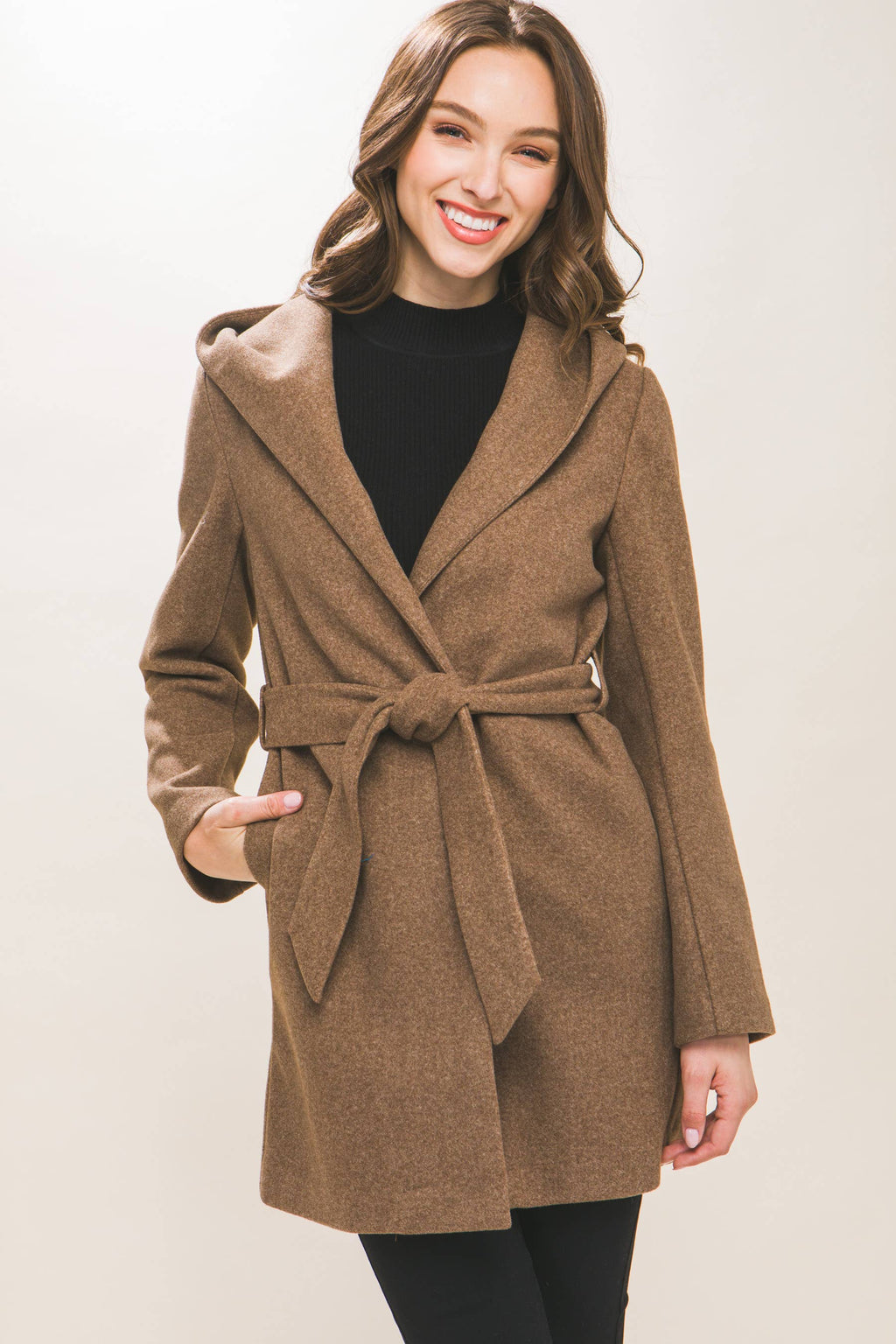 Fleece Belted Coat - Adult & Kids T-Shirts, Sweatshirts & Hoodies apparel design preview 1