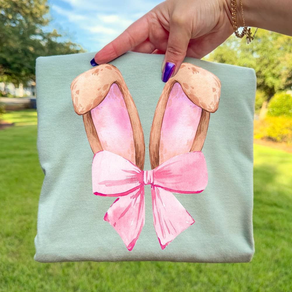 Bow Bunny Ears - Adult & Kids T-Shirts, Sweatshirts & Hoodies apparel design preview 1