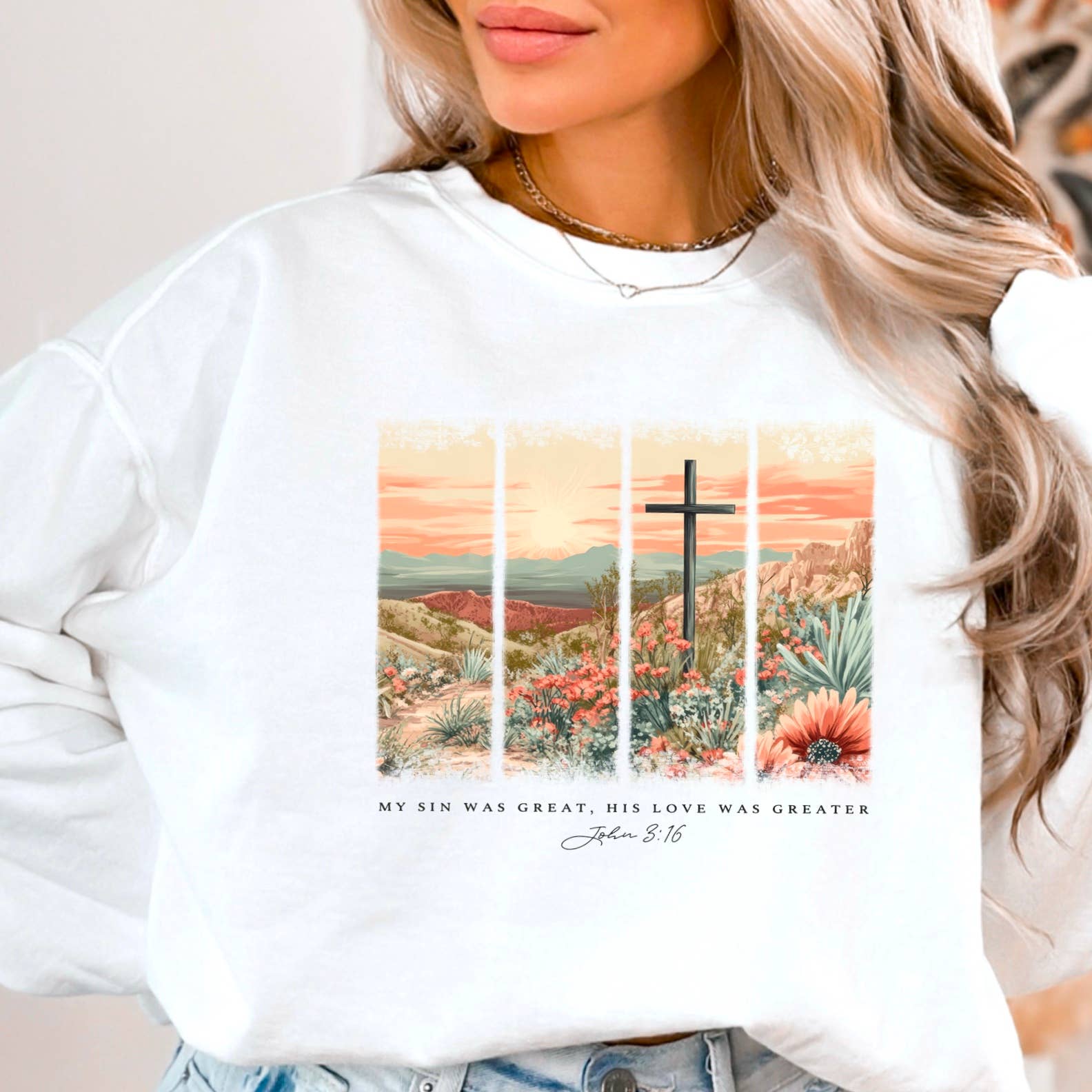 His Love Was Greater Easter Graphic Christian - Adult & Kids T-Shirts, Sweatshirts & Hoodies apparel design preview 1