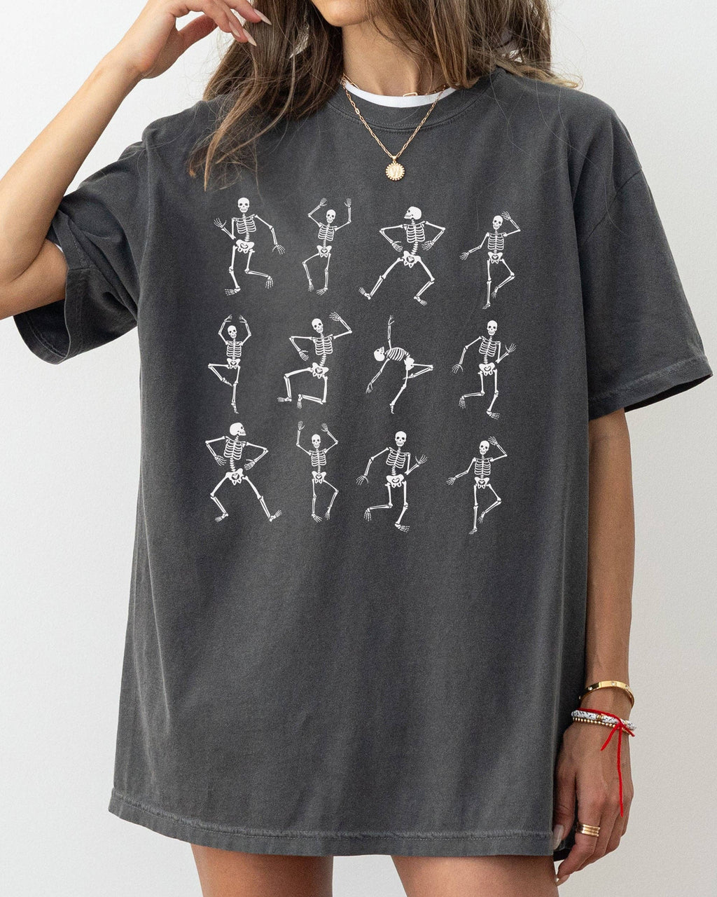 Mini Dancing Skeletons, Ghost, Western, Halloween - Adult & Kids T-Shirts, Sweatshirts & Hoodies apparel design preview 1