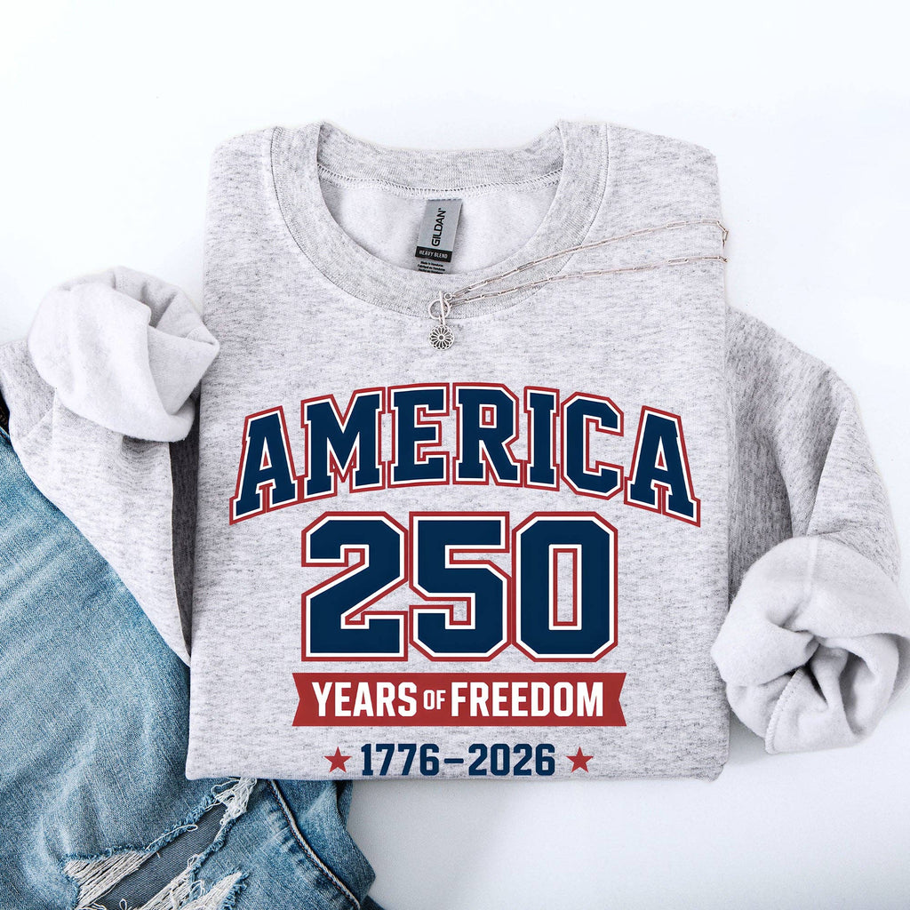 America, 250 Years of Freedom, Varsity Patriotic - Adult & Kids T-Shirts, Sweatshirts & Hoodies apparel design preview 1