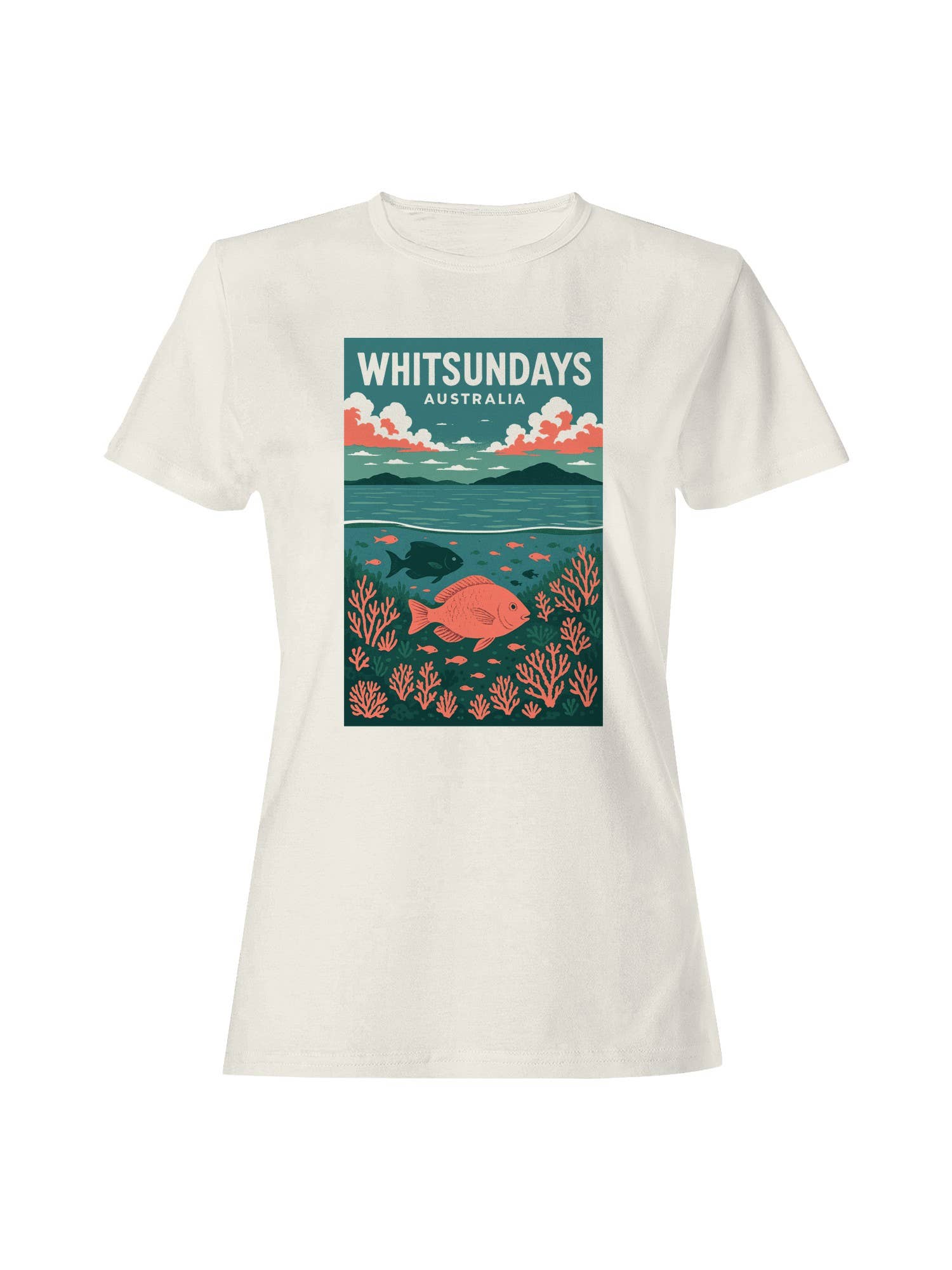 Whitsundays Australia Ocean Art Women's - Adult & Kids T-Shirts, Sweatshirts & Hoodies apparel design preview 1