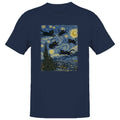 Cats Van Gogh Men's Navy - Adult & Kids T-Shirts, Sweatshirts & Hoodies apparel design preview 1