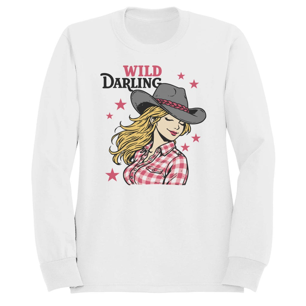 Wild Darling Cowgirl Women's White - Adult & Kids T-Shirts, Sweatshirts & Hoodies apparel design preview 1