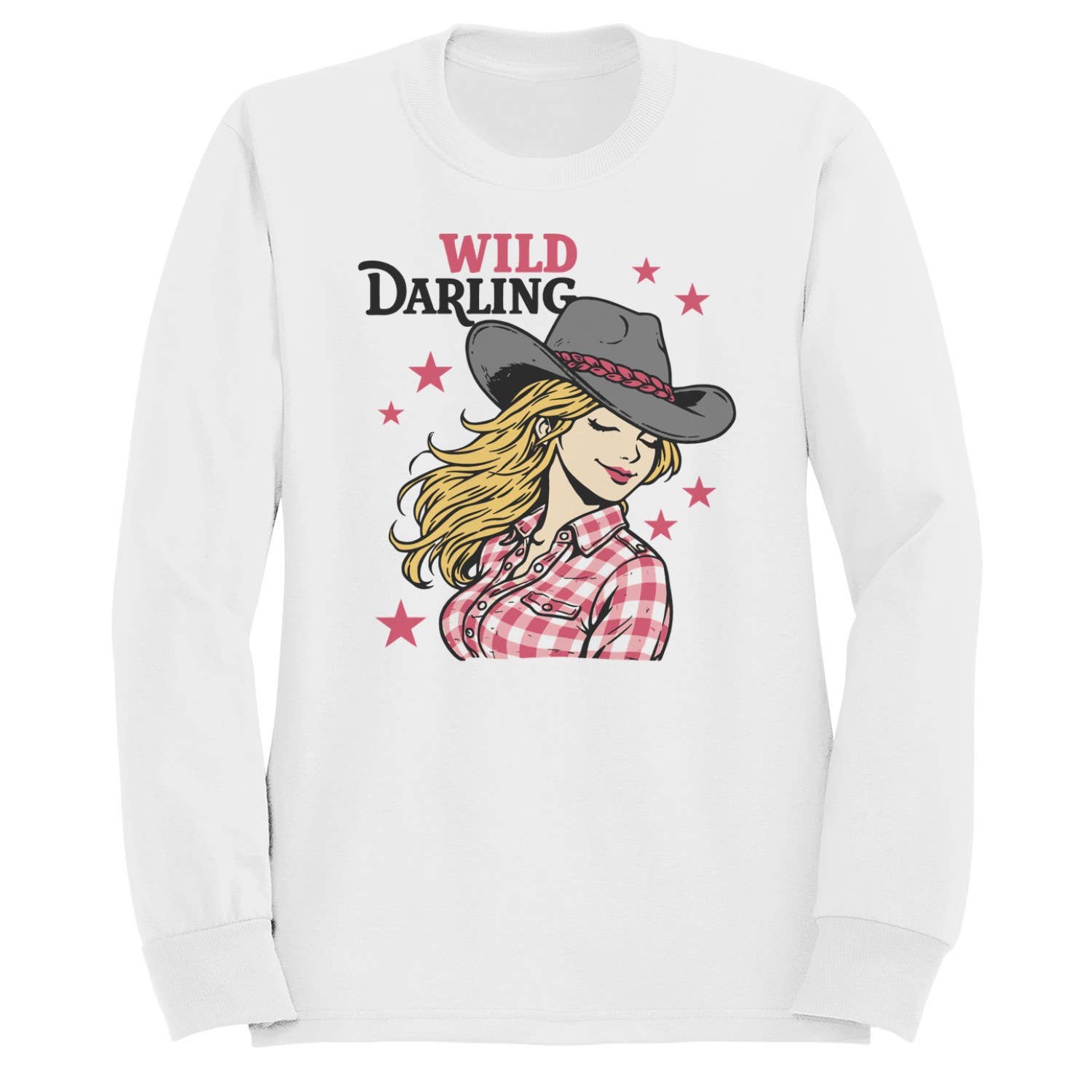 Wild Darling Cowgirl Women's White - Adult & Kids T-Shirts, Sweatshirts & Hoodies apparel design preview 1