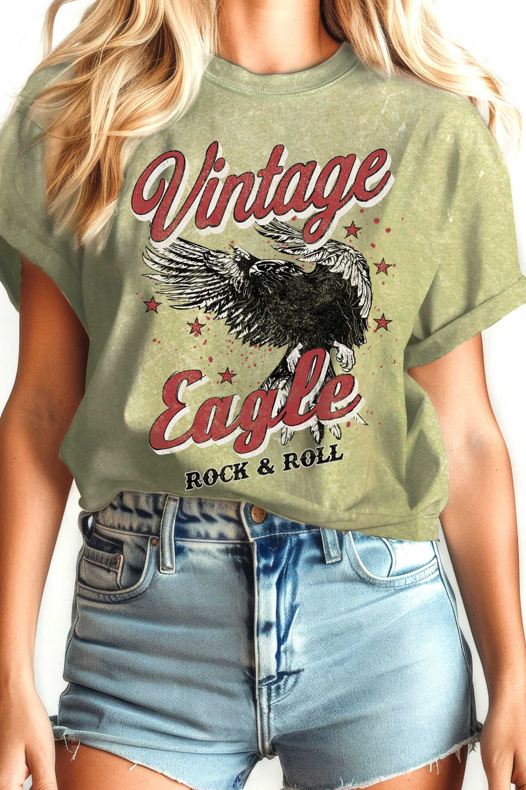 Vintage Eagle Rock and Roll Mineral Graphic - Adult & Kids T-Shirts, Sweatshirts & Hoodies apparel design preview 1