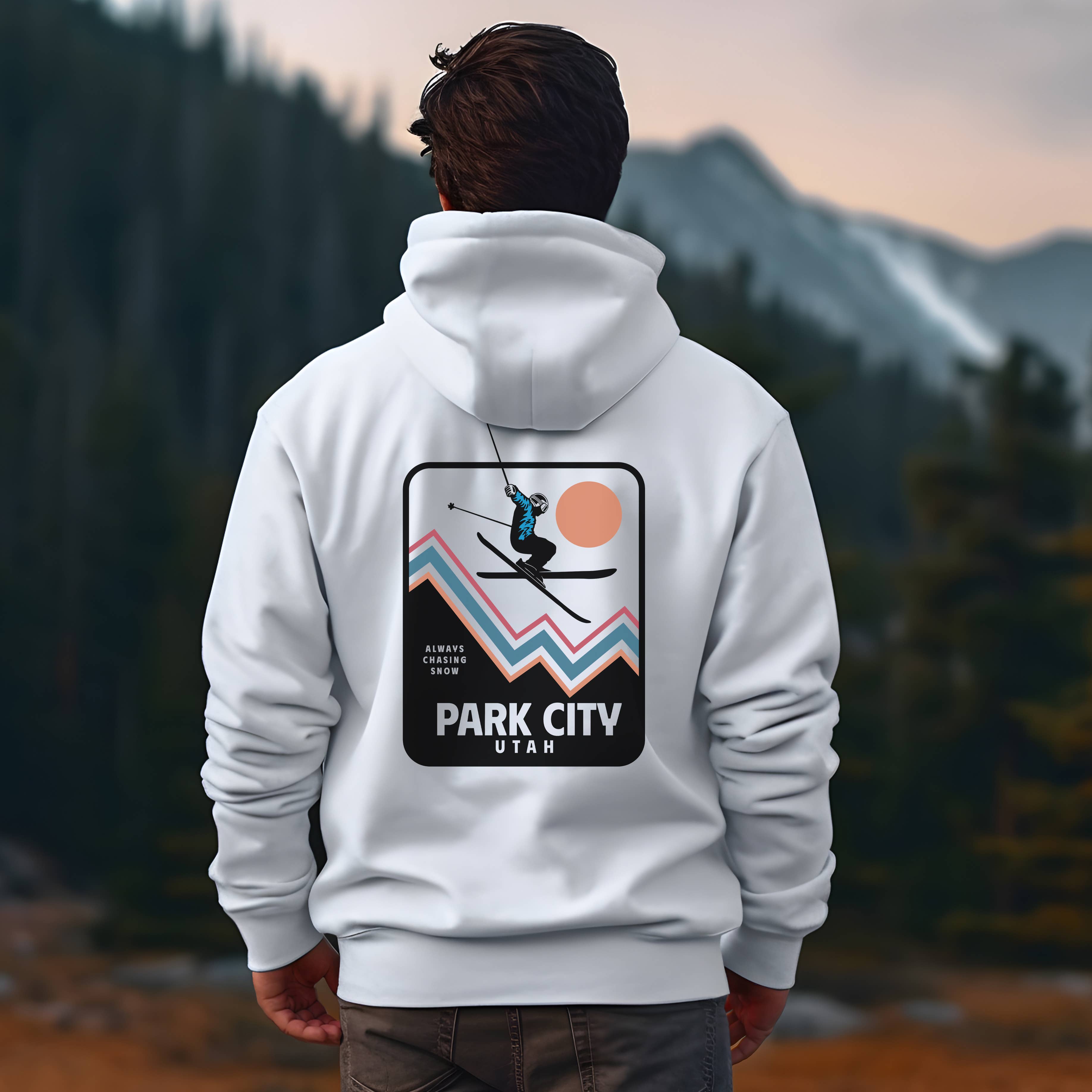 Customizable Skier Sizes S-2XL - Adult & Kids T-Shirts, Sweatshirts & Hoodies apparel design preview 1