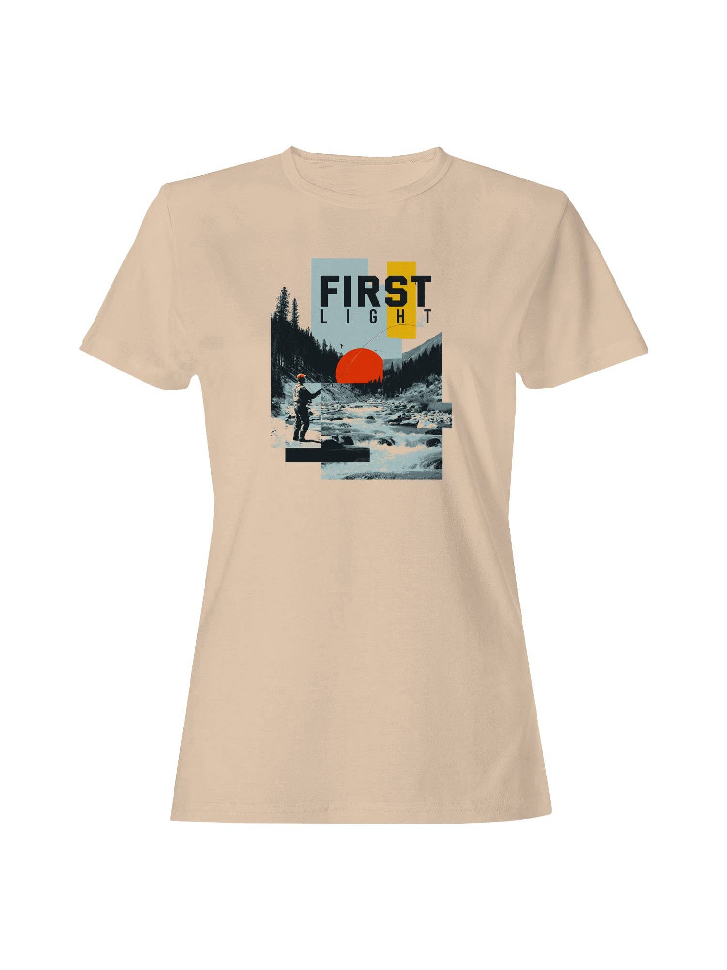 First Light Fly Fishing Landscape Women's - Adult & Kids T-Shirts, Sweatshirts & Hoodies apparel design preview 1