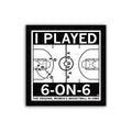 I Played 6 On White Sticker - Adult & Kids T-Shirts, Sweatshirts & Hoodies apparel design preview 1