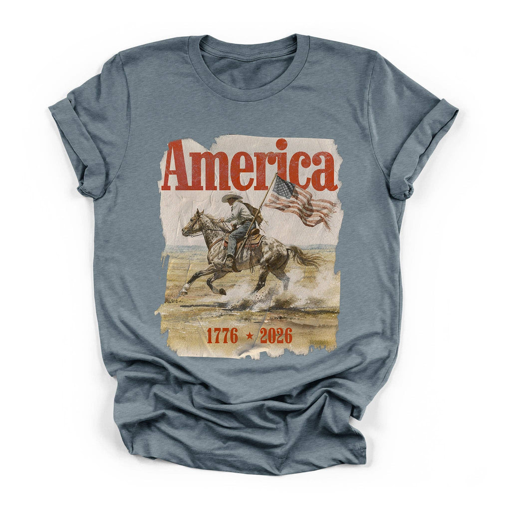 Heritage Cowboy Americana Art - Adult & Kids T-Shirts, Sweatshirts & Hoodies apparel design preview 1