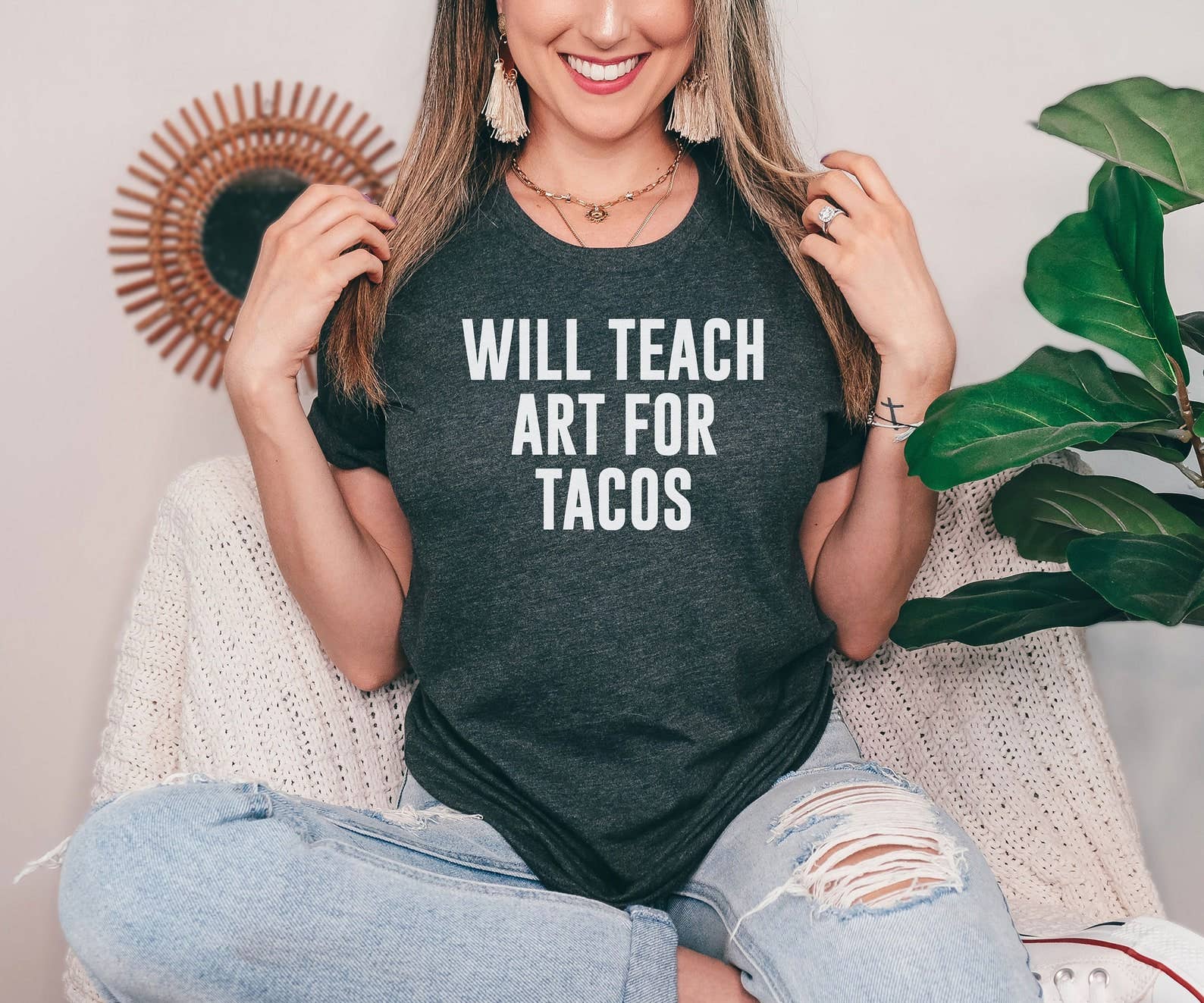 Will Teach For Tacos - Adult & Kids T-Shirts, Sweatshirts & Hoodies apparel design preview 1