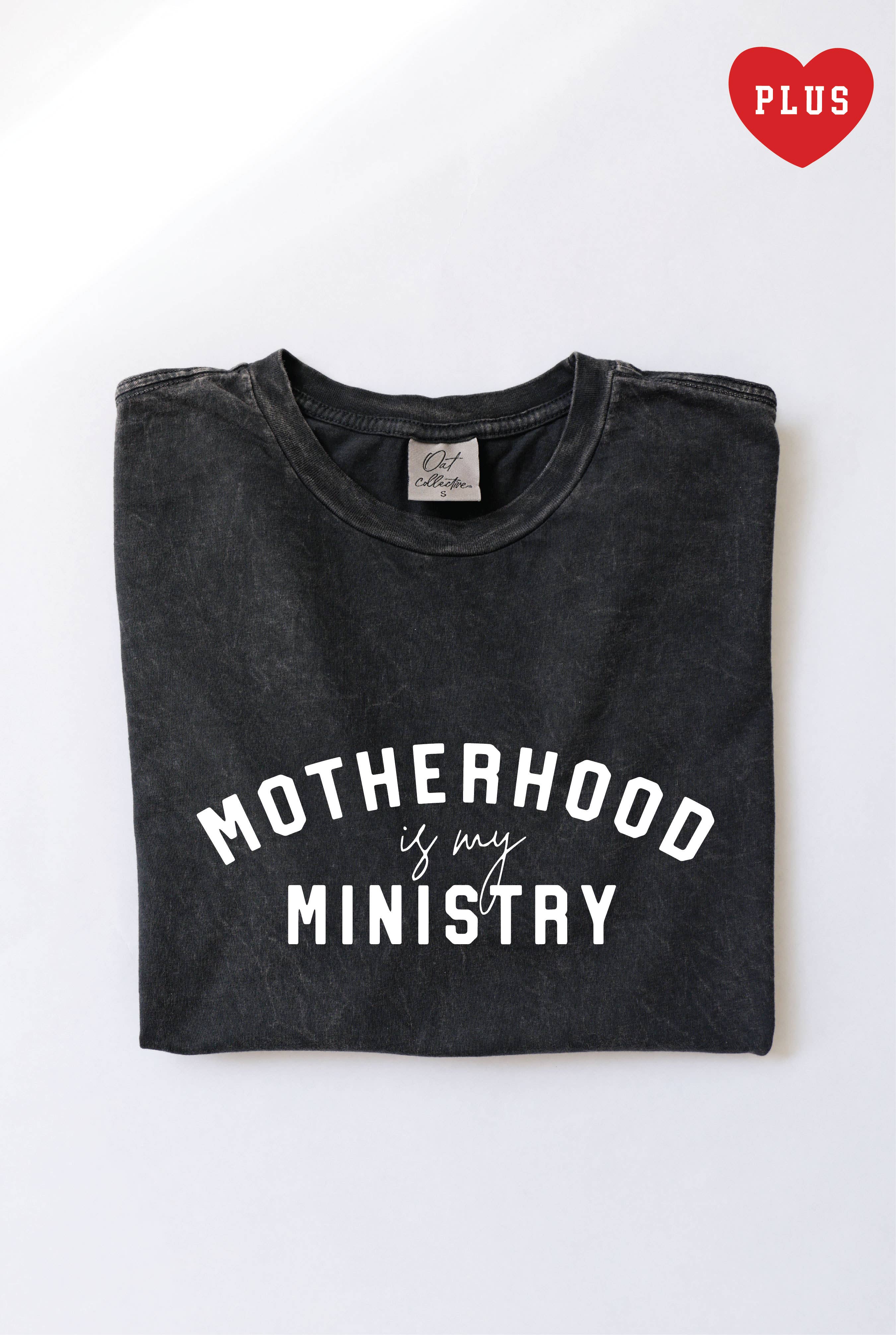 Motherhood Is My Ministry Plus Mineral Graphic Top - Adult & Kids T-Shirts, Sweatshirts & Hoodies apparel design preview 1
