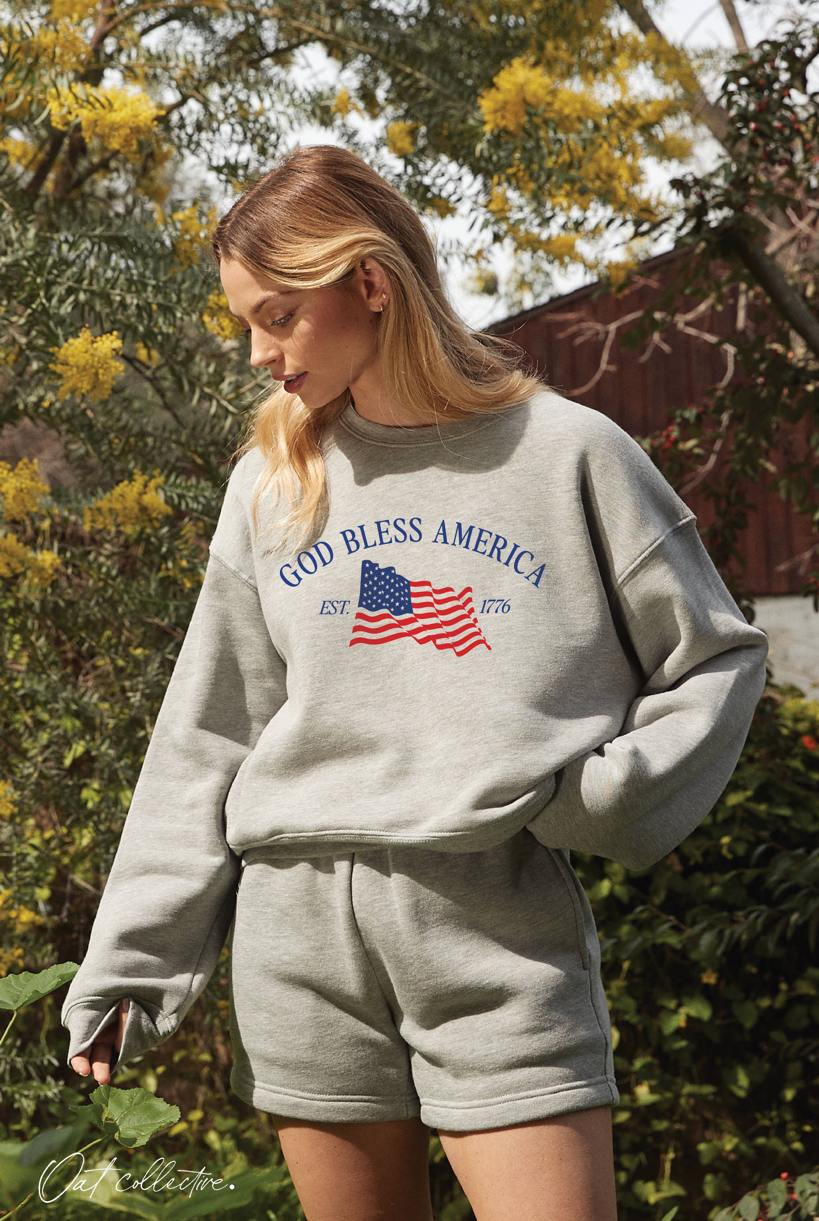 God Bless America Mid Graphic - Adult & Kids T-Shirts, Sweatshirts & Hoodies apparel design preview 1