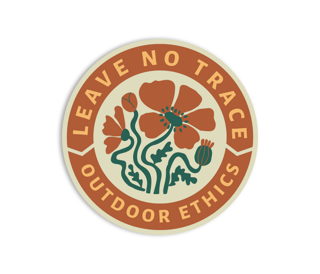 Leave No Trace Outdoor Ethics Sticker - Adult & Kids T-Shirts, Sweatshirts & Hoodies apparel design preview 1