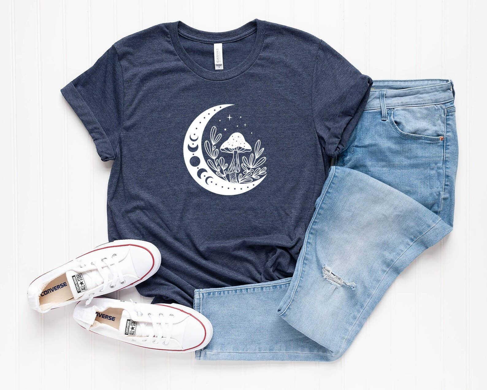 Mushroom Moon Celestial - Adult & Kids T-Shirts, Sweatshirts & Hoodies apparel design preview 1
