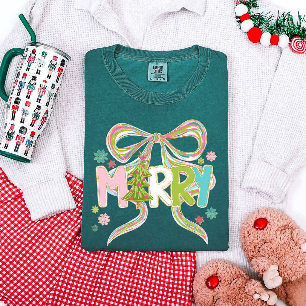 Merry Bow - Adult & Kids T-Shirts, Sweatshirts & Hoodies apparel design preview 1